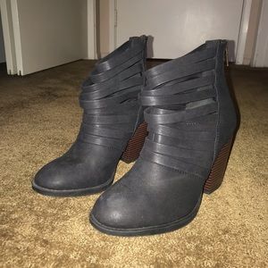 Black heel booties
